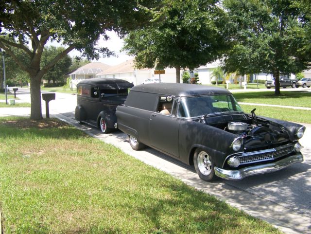 1955 flat black enamal/gloss metal flake roof Ford Sedan Delivery Sedan Delivery