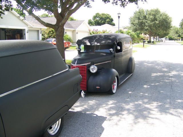 1955 flat black enamal/gloss metal flake roof Ford Sedan Delivery Sedan Delivery