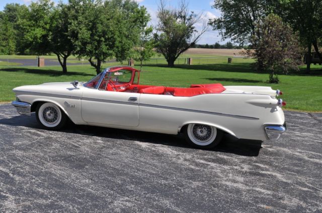 1960 White Chrysler Imperial Convertible