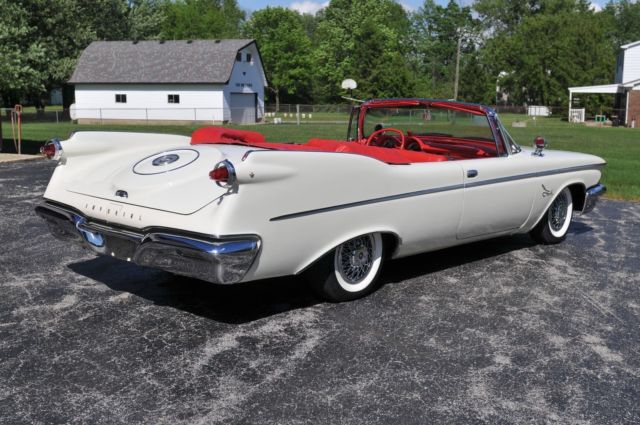 1960 White Chrysler Imperial Convertible