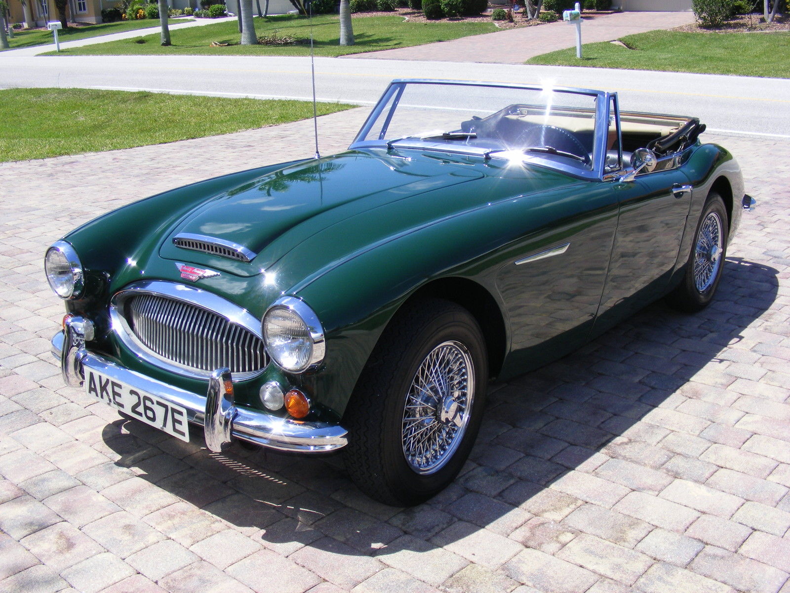 1966 British Racing Green Austin Healey 3000 Convertible
