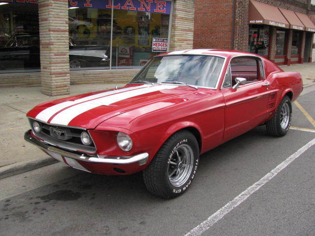 1967 Red Ford Mustang Fastback