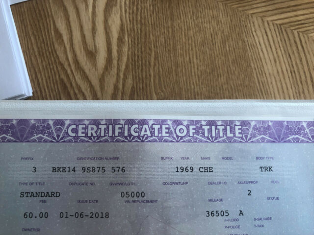 1969 Light Green Chevrolet Blazer SUV