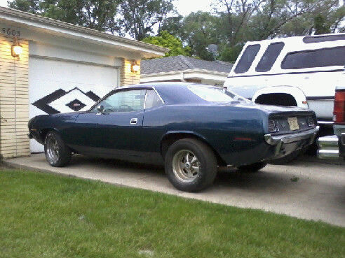 1971 Blue (was B5) re-painted prior to us Plymouth Barracuda Coupe