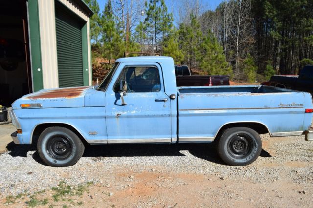 1972 Blue (Patina) Ford F-100 Standard Cab Pickup