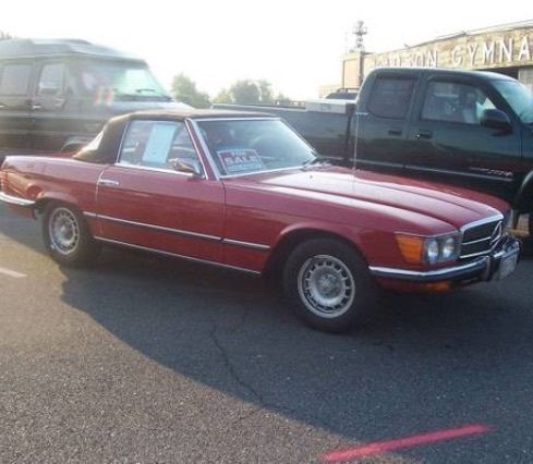 1973 Red Mercedes-Benz SL-Class Convertible