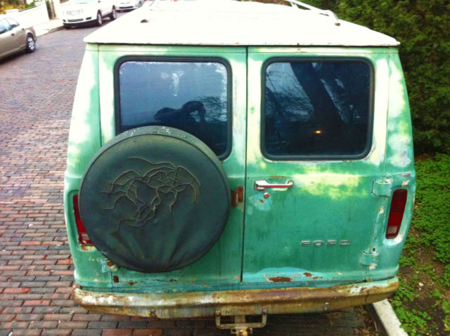 1976 Lime Green Ford E-Series Van Window Van Extended Body