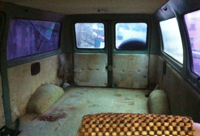 1976 Lime Green Ford E-Series Van Window Van Extended Body
