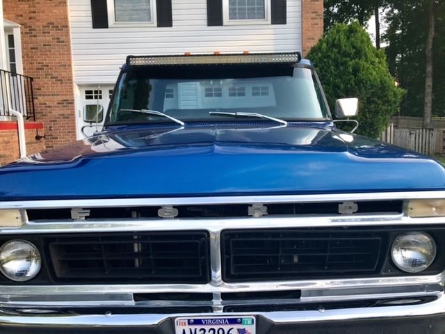 1977 Blue Ford F-250 Crew Cab Pickup