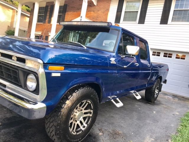 1977 Blue Ford F-250 Crew Cab Pickup
