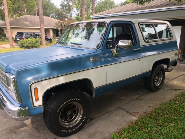 1980 Blue & White two tone Chevrolet Blazer SUV