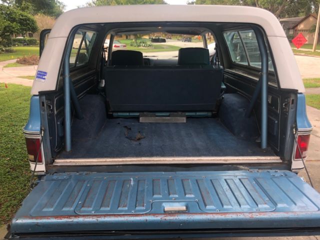 1980 Blue & White two tone Chevrolet Blazer SUV