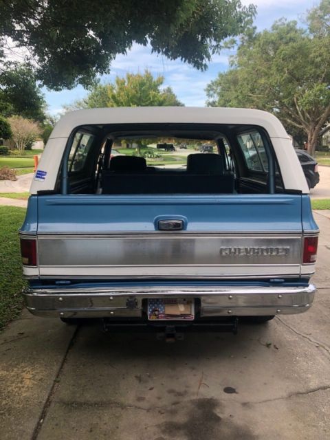 1980 Blue & White two tone Chevrolet Blazer SUV