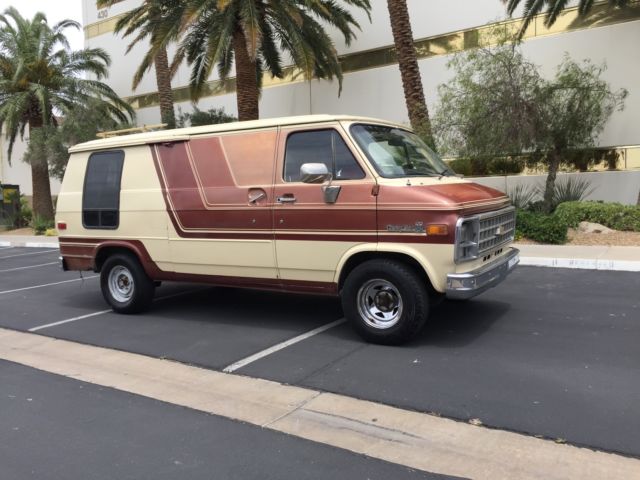 1981 Tan & brown Chevrolet G20 Van Extended Passenger Van
