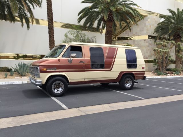 1981 Tan & brown Chevrolet G20 Van Extended Passenger Van