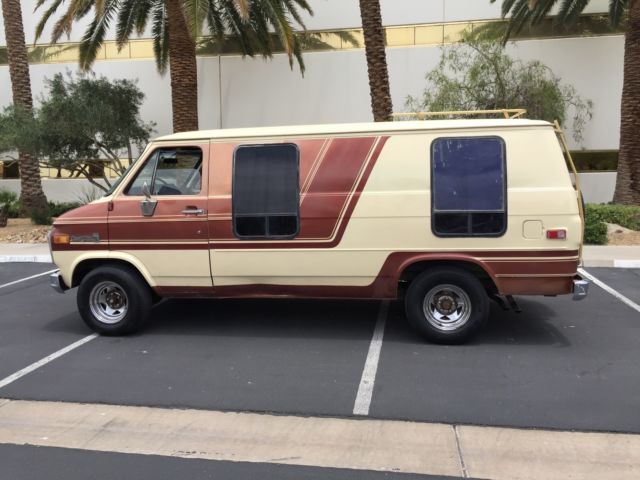 1981 Tan & brown Chevrolet G20 Van Extended Passenger Van