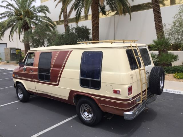 1981 Tan & brown Chevrolet G20 Van Extended Passenger Van