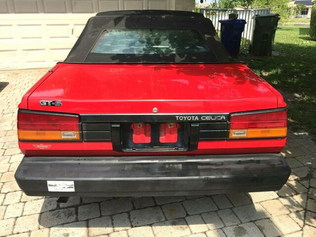 1985 Red Toyota Celica Convertible