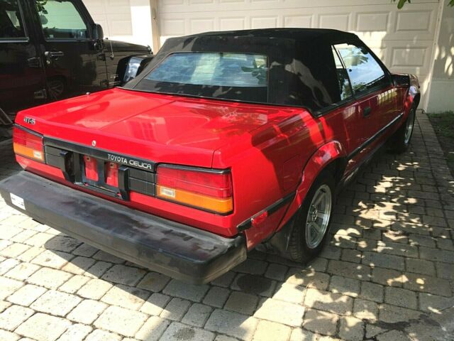 1985 Red Toyota Celica Convertible