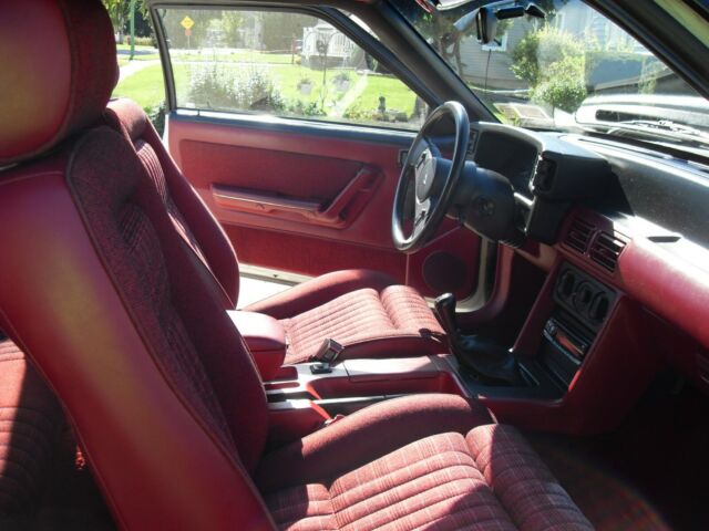 1988 White Ford Mustang Hatchback