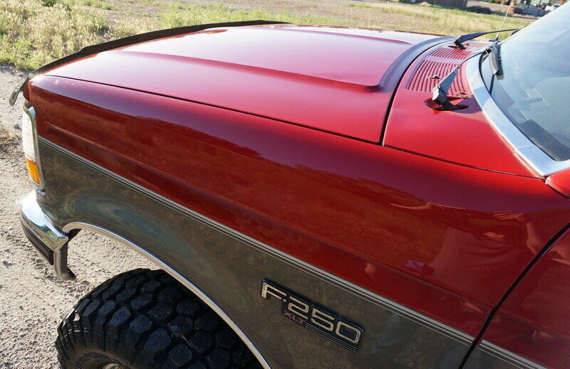 1992 Vermilion Red & Light Smoke Ford F-250 Extended Cab Pickup