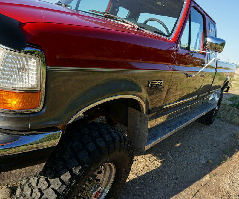 1992 Vermilion Red & Light Smoke Ford F-250 Extended Cab Pickup