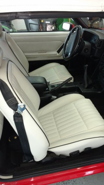 1992 Red Ford Mustang Convertible