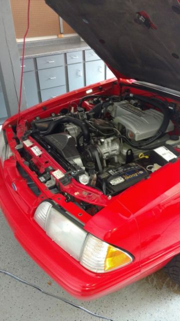 1992 Red Ford Mustang Convertible