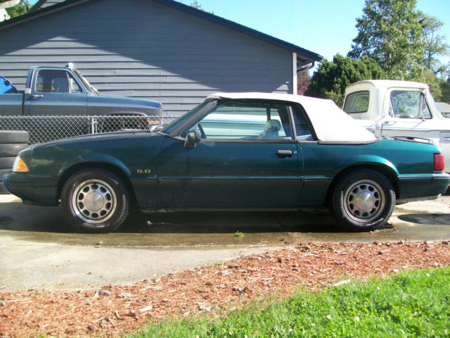 1992 Emerald Green Ford Mustang Convertible
