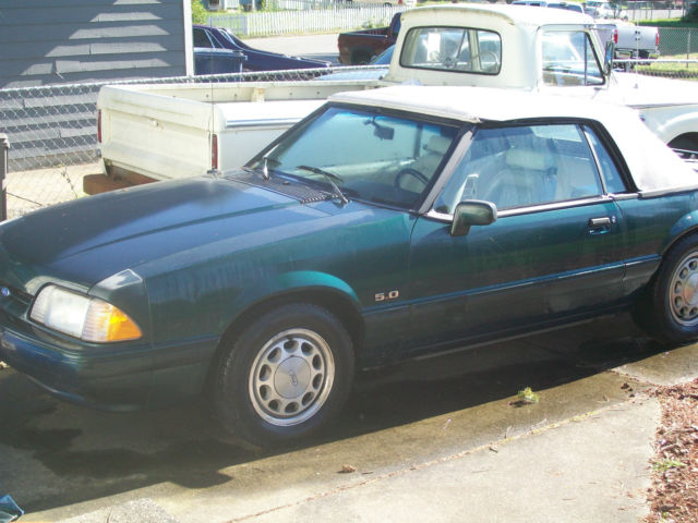 1992 Emerald Green Ford Mustang Convertible