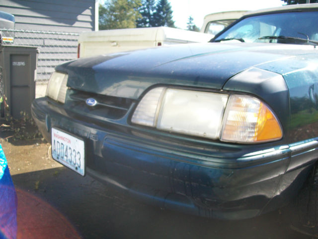 1992 Emerald Green Ford Mustang Convertible