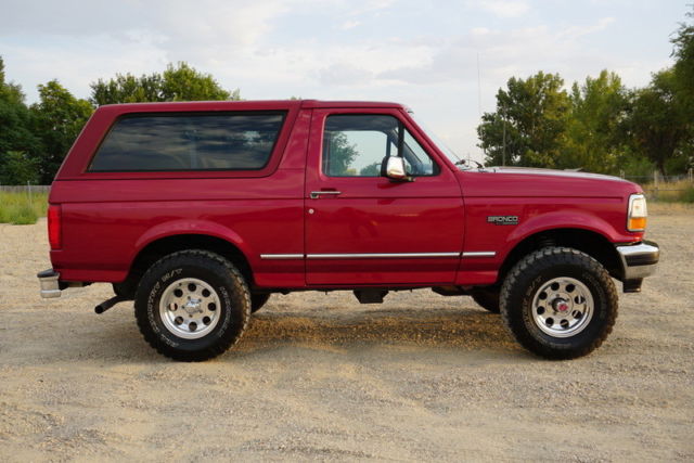 1994 Red Ford Bronco SUV