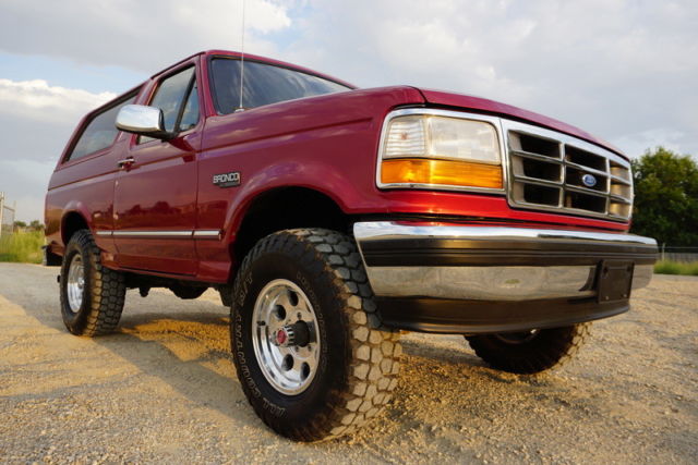 1994 Red Ford Bronco SUV