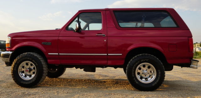 1994 Red Ford Bronco SUV