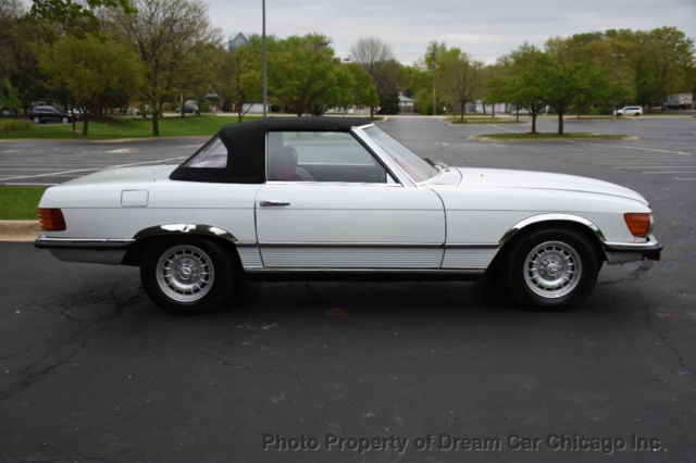 1979 White Mercedes-Benz SL-Class Convertible