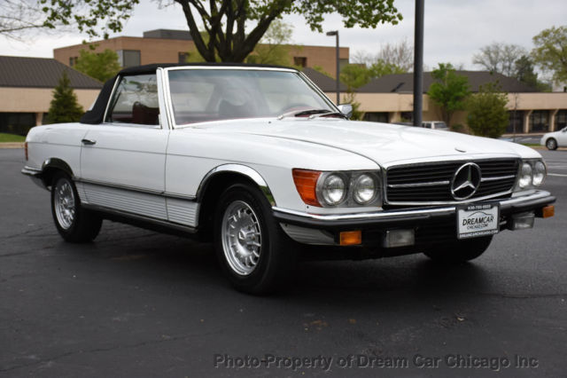 1979 White Mercedes-Benz SL-Class Convertible