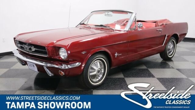 1965 Burgundy Ford Mustang Convertible