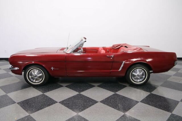1965 Burgundy Ford Mustang Convertible