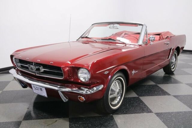 1965 Burgundy Ford Mustang Convertible