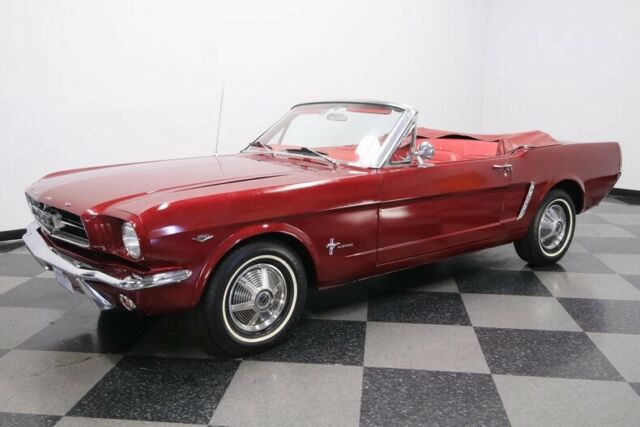 1965 Burgundy Ford Mustang Convertible