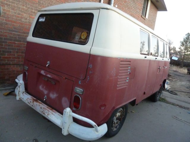 1967 Red & White Volkswagen Bus/Vanagon micro bus