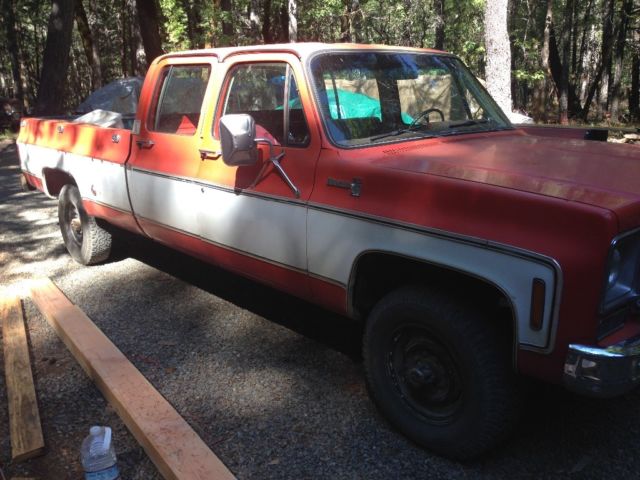 1976 Orange Chevrolet C/K Pickup 2500 Crew Cab Pickup