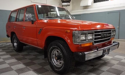 1990 Red Toyota Land Cruiser Wagon