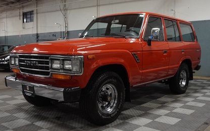 1990 Red Toyota Land Cruiser Wagon