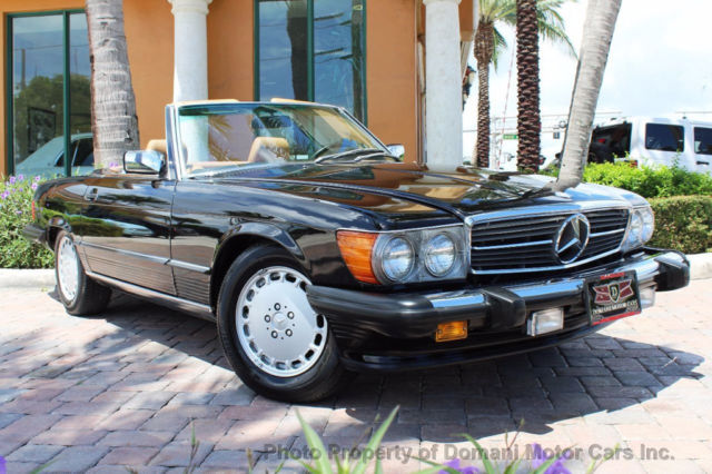 1988 Black Mercedes-Benz 500-Series Convertible
