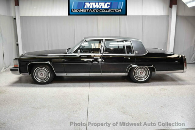 1989 Black Cadillac Brougham Sedan