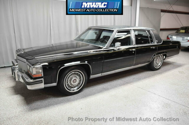 1989 Black Cadillac Brougham Sedan