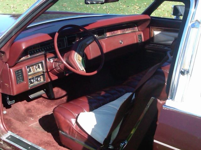 1977 Burgundy Lincoln Continental Coupe