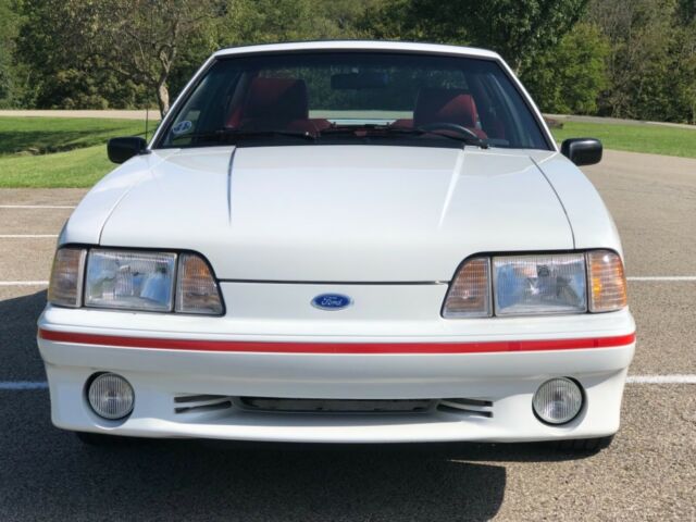 1988 White Ford Mustang Hatchback