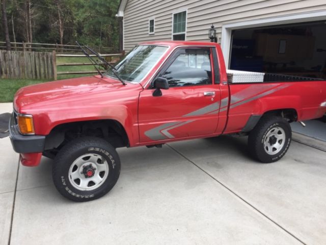 1988 Red Toyota Pickup Regular Cab